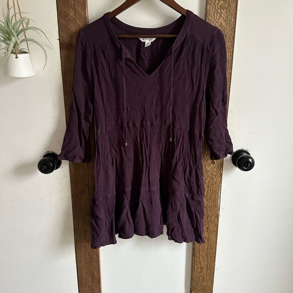 Market & Spruce XXL Petite Women’s Cassi Ruffle Neck Shift Dress with pockets - Picture 6 of 14